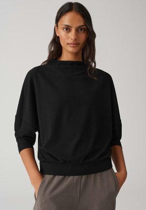 REGULAR WITH SUBTLE TEXTURE - Langarmshirt - black