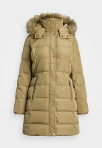 Lauren Ralph Lauren FAUX-FUR-TRIM HOODED DOWN COAT - Dūnu mētelis - beige