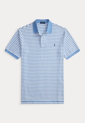 STRIPED MESH POLO SHIRT - Polokošeľa - bristol blue/white