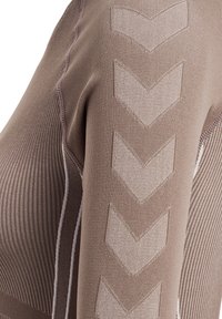 Hummel CHRISTEL SEAMLESS - Langærmet T-shirt - chateau gray driftwood melange