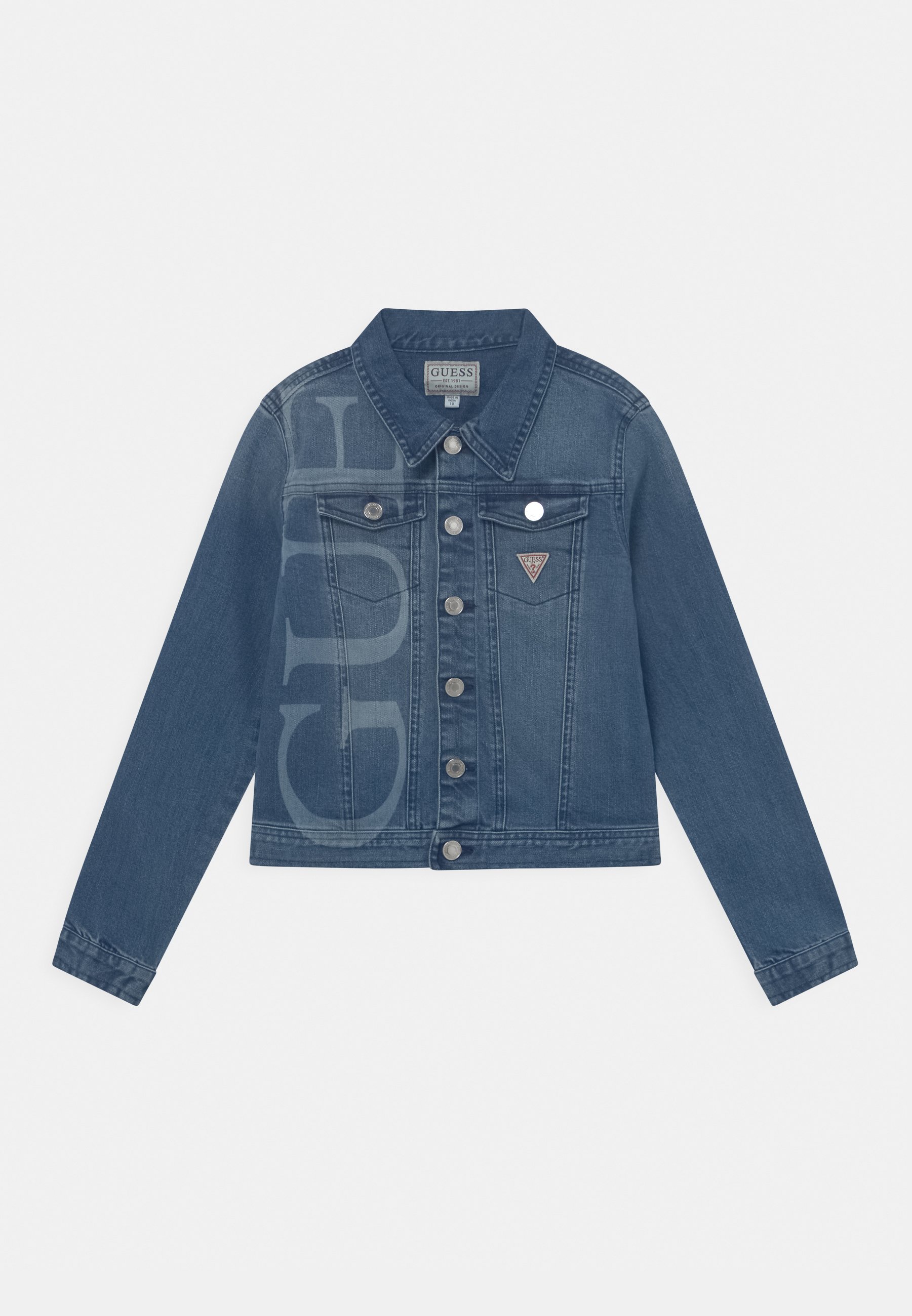 guess logo denim jacket