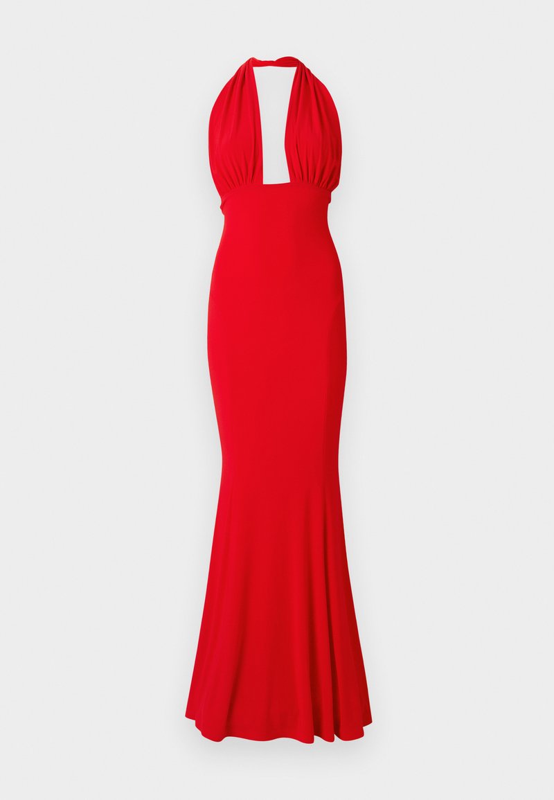 Norma Kamali CROSS HALTER FISHTAIL GOWN - Robe de cocktail - tiger red ...
