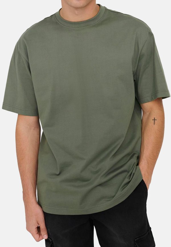 3ER PACK FRED - T-Shirt basic - schwarz dunkelgrau  grün