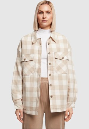 Urban Classics LANGARM - Bluza s gumbima - whitesand lighttaupe