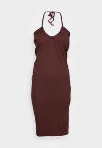 Missguided Stickad klänning - brown