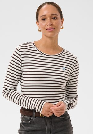 Kaffe, LIDDY - Langærmet T-shirt - chalk   brown - blue heart