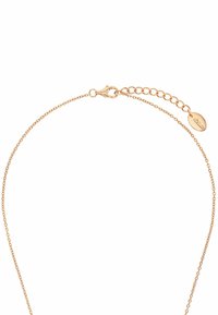 Roze gouden ketting met een fijne ketting, voorzien van een kreeftsluiting en een verstelbare lengte met een klein ovaal hangertje.