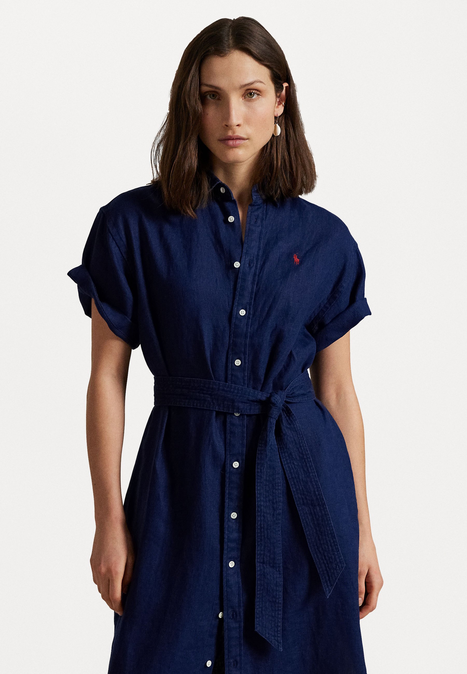Polo Ralph Lauren BELTED LINEN SHIRTDRESS - Shirt dress - newport navy/dark blue - Zalando Polo Ralph Lauren BELTED LINEN SHIRTDRESS - Shirt dress - newport navy/dark blue - Zalando