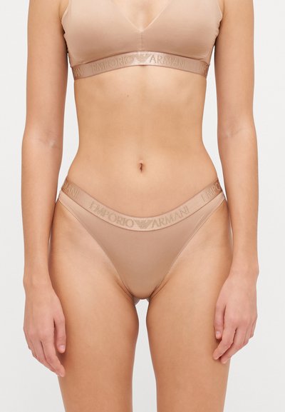 Emporio Armani THONG 2 PACK - Tanga - nocciola hazelnut