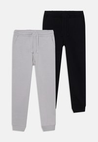 Friboo UNISEX 2 PACK  - Treniņtērpa apakšdaļas - black/mottled light grey