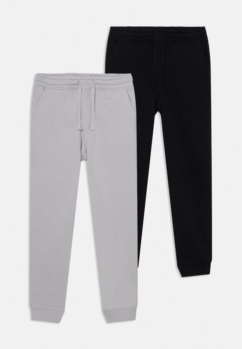 Friboo UNISEX 2 PACK  - Treniņtērpa apakšdaļas - black/mottled light grey