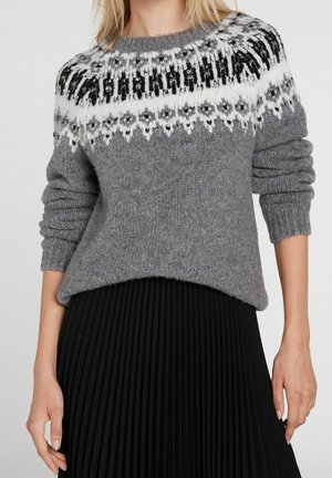 Pullover - mottled dark grey