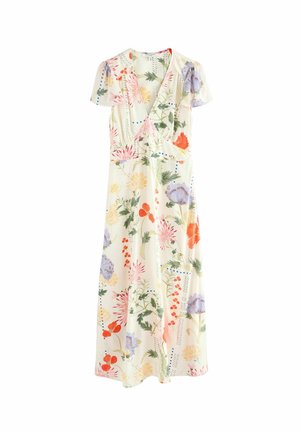 Next FLUTTER SLEEVE TIE WAIST - Maksimekko - kew collection white & purple floral