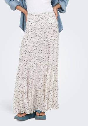 ONLY, ONLFERNANDA LIFE LAYRED LONG SKIRT NOOS - Jupe longue - cloud dancer