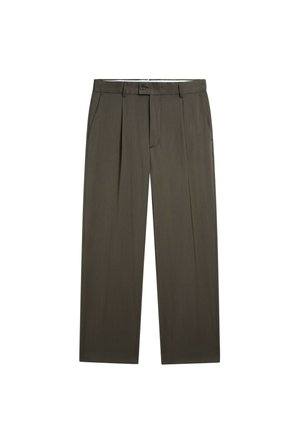 Massimo Dutti, 100% COOL WOOL RELAXED FIT DARTED TROUSERS - Suit trousers - khaki