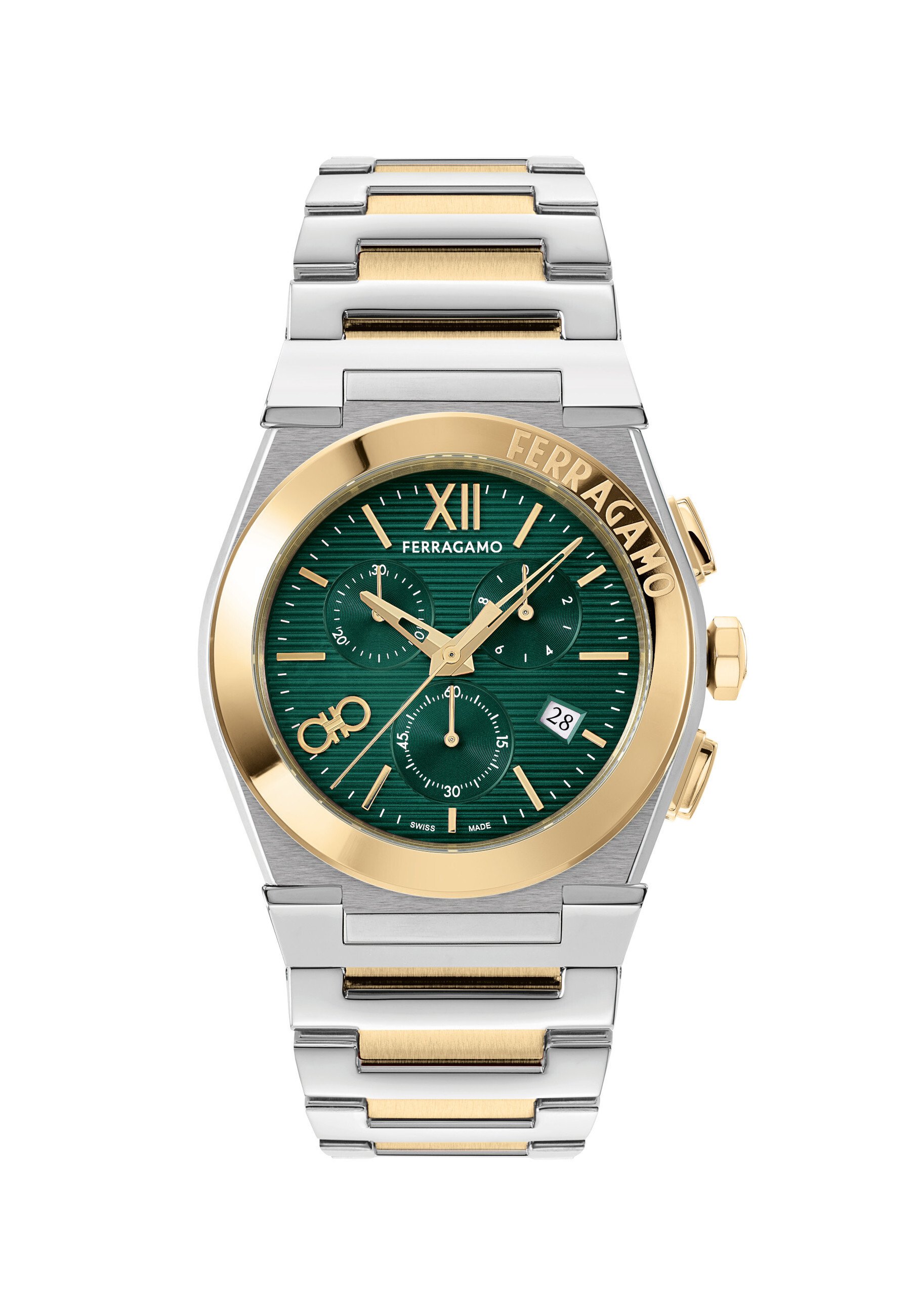 FERRAGAMO VEGA CHRONO Montre à aiguilles bi tone/argenté