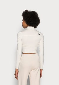 The North Face CROP ZIP THROUGH - Camisola de manga comprida - vintage white
