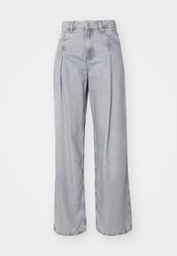 SLOUCHY PLEATED - Wide leg - charcoal