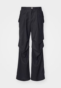 PARACHUTE PANTS IN PINSTRIPED - Püksid - black/grey