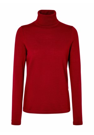 FALKE, FAVORITES X-FINE ROLL NECK - Trui - red velvet