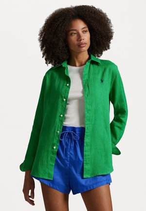 CLASSIC FIT LINEN SHIRT - Skjortebluse - bright clover