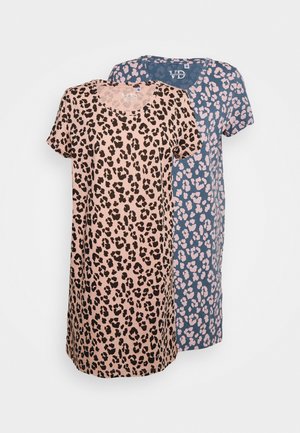 VIVANCE DREAMS BY LASCANA VD LEO BIGSHIRT 2 PACK - Hálóing - mauve