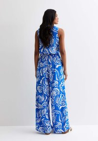 New Look LEAF WIDE  - Tygbyxor - blue pattern
