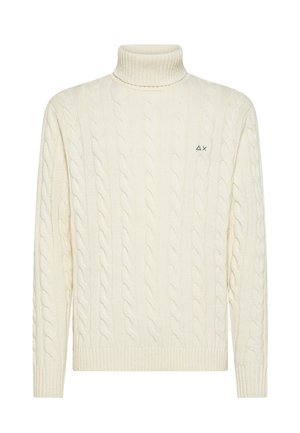 TURTLE SWEATER CABLE L/S - Strickpullover - bianco panna