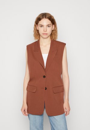 DECERI WAISTCOAT - Väst - brunette