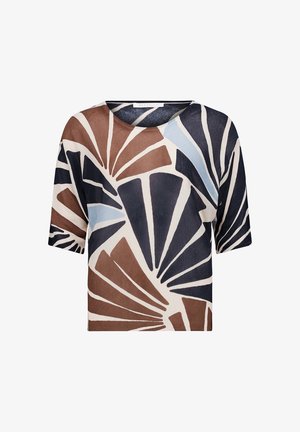 Betty & Co, BETTY & CO FEINSTRICKPULLOVER MIT PRINT - T-shirts print - nature brown