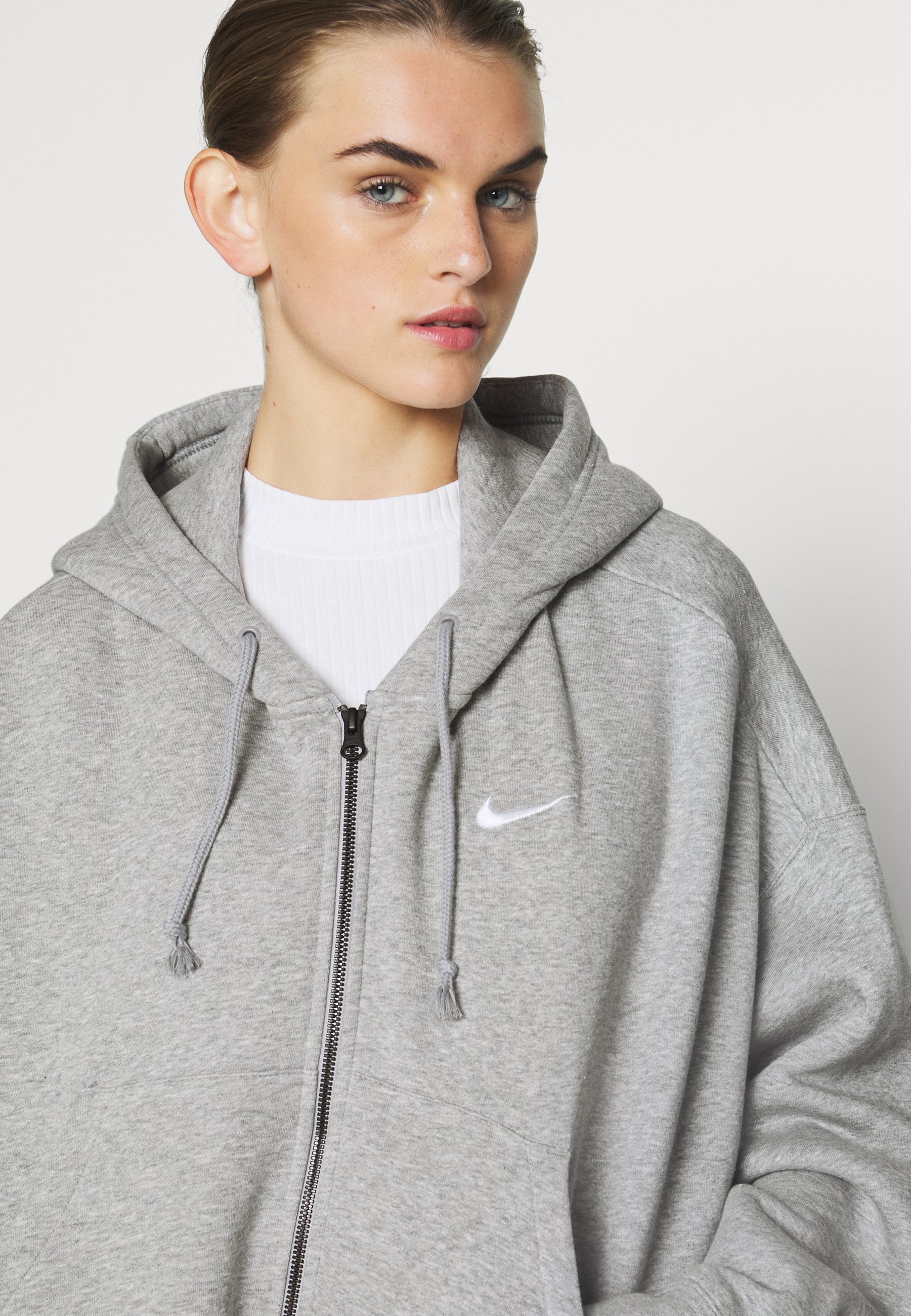 Nike Sportswear TREND Sweatjacke dark grey heatherwhite Nike Sportswear TREND Sweatjacke light thistlewhite