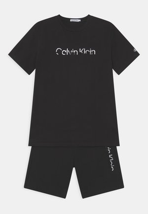 SPLIT LOGO TEE SET - T-shirt con stampa - black