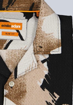 Emilio Adani, HEMD KURZARM - Hemd - schwarz/braun