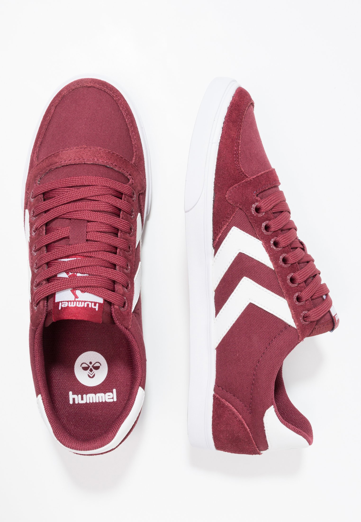 Hummel SLIMMER STADIL LOW Joggesko bordeauxweiß Hummel SLIMMER STADIL LOW Joggesko bordeauxweiß