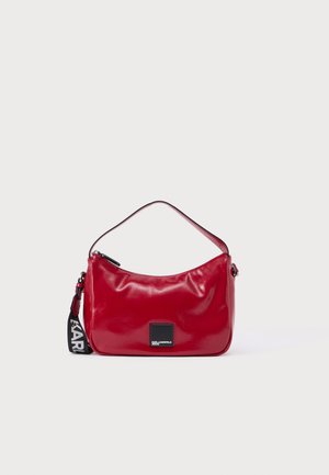 BOX LOGO MINI HOBO - Τσάντα χειρός - pompeian red