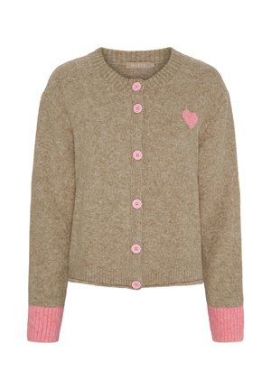 Cardigan - fango/pink
