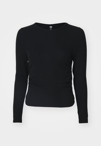 LONG SLEEVE CREW WITH SIDE RUCHING - T-shirt à manches longues - black