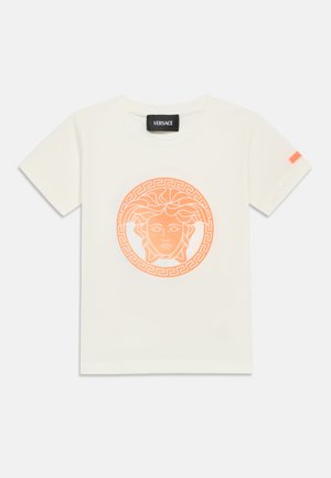 MEDUSA UNISEX - Nyomott mintás póló - bianco/arancio