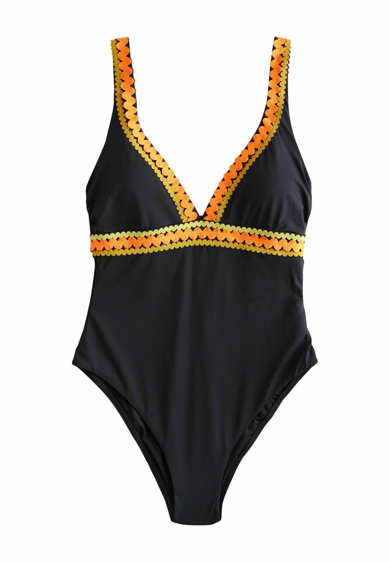 Next FIT - RIC RAC PLUNGE TUMMY CONTROL - Badedragt - black