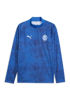 Puma OLYMPIQUE DE MARSEILLE AUFWÄRMOBERTEIL MIT REISSVERSCHLUSS BIS ZUM HALS - Langærmet T-shirt - team royal- white