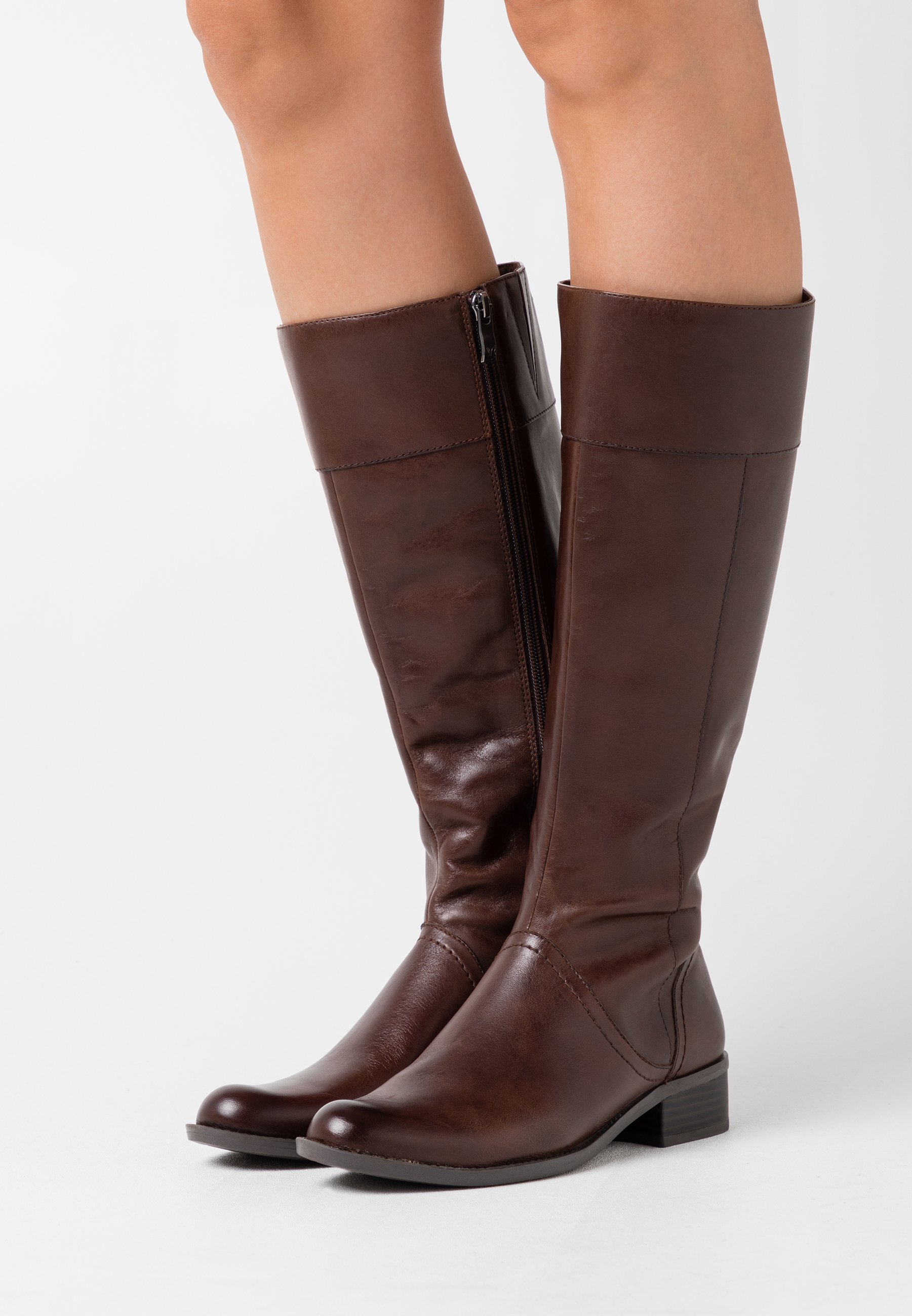 dark brown boots