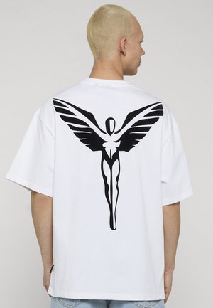 Colucci LOGO TEE IKARUS - T-shirt print - white black