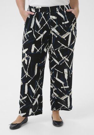 Trousers - black midnight marine graphic