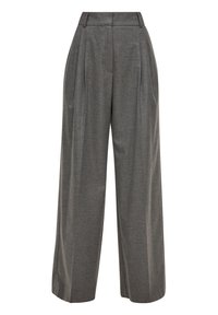 MELIERTE MIT WIDE LEG - Stoffhose - graphit