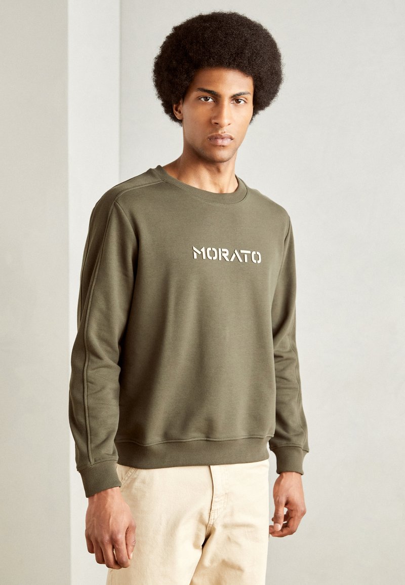 Antony Morato RELAXED FITWITH LATEX LOGO PRINT - Sudadera - dark green