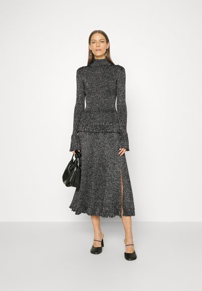 Proenza Schouler White Label LIDIA SKIRT - A-silueta svārki - black/silver