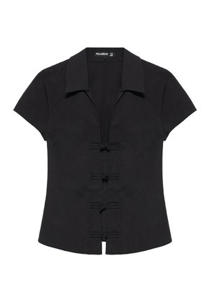 PULL&BEAR, FITTED TOGGLE - SHIRT - Bluse - black