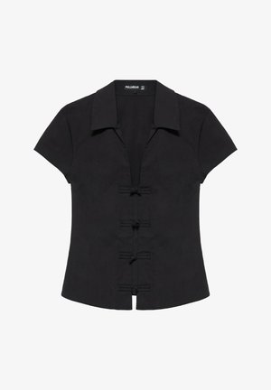 PULL&BEAR, FITTED TOGGLE - SHIRT - Bluse - black
