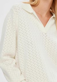Selected Femme Stickad tröja - off-white