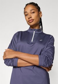 ASICS CORE 1/2 ZIP WINTER TOP - Langarmshirt - indigo fog